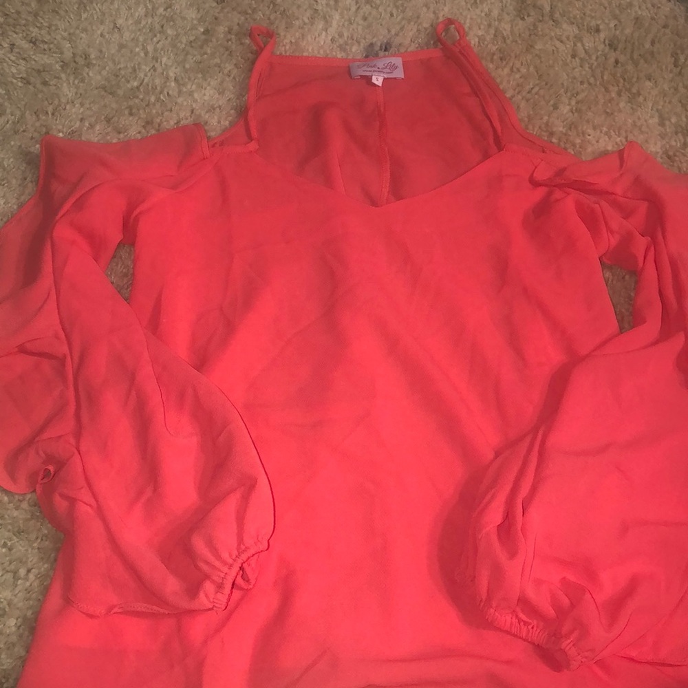 Pink Lily Coral Long sleeve short